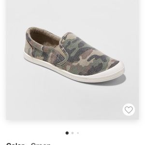 Camouflage slip on sneakers size 7